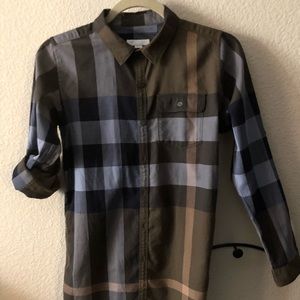 Burberry boys (size 14) plaid dress shirt!